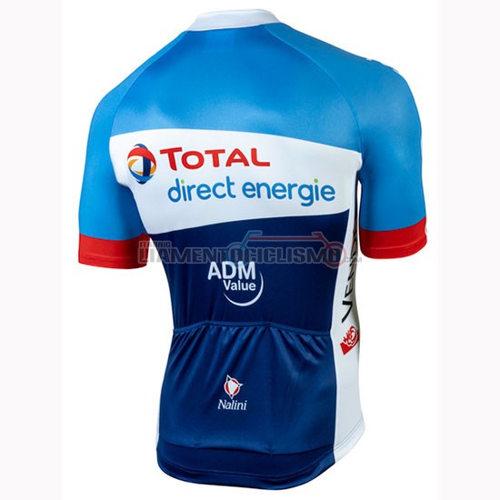 Abbigliamento Ciclismo Direct Energie Manica Corta 2019 Blu Bianco